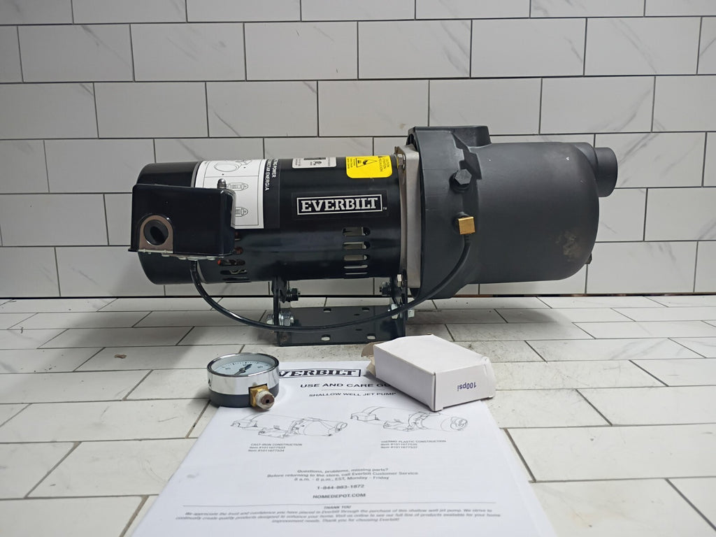 Everbilt HDSWJ5P 1/2 HP Plastic Shallow Well Jet Pump New Open Box