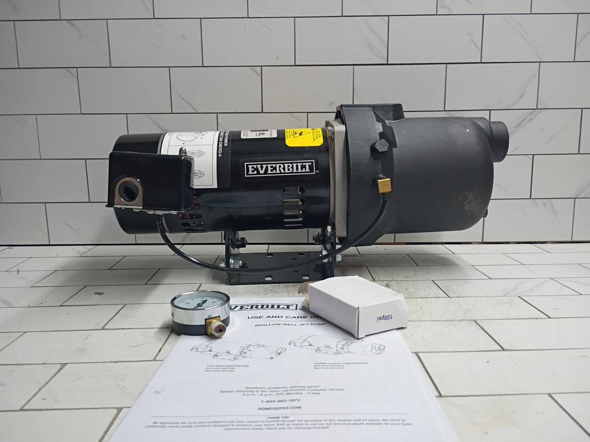 Everbilt HDSWJ5P 1/2 HP Plastic Shallow Well Jet Pump New Open Box