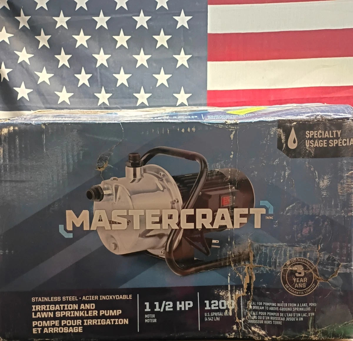 Mastercraft Irrigation And Lawn Sprinkler Pump Open Box