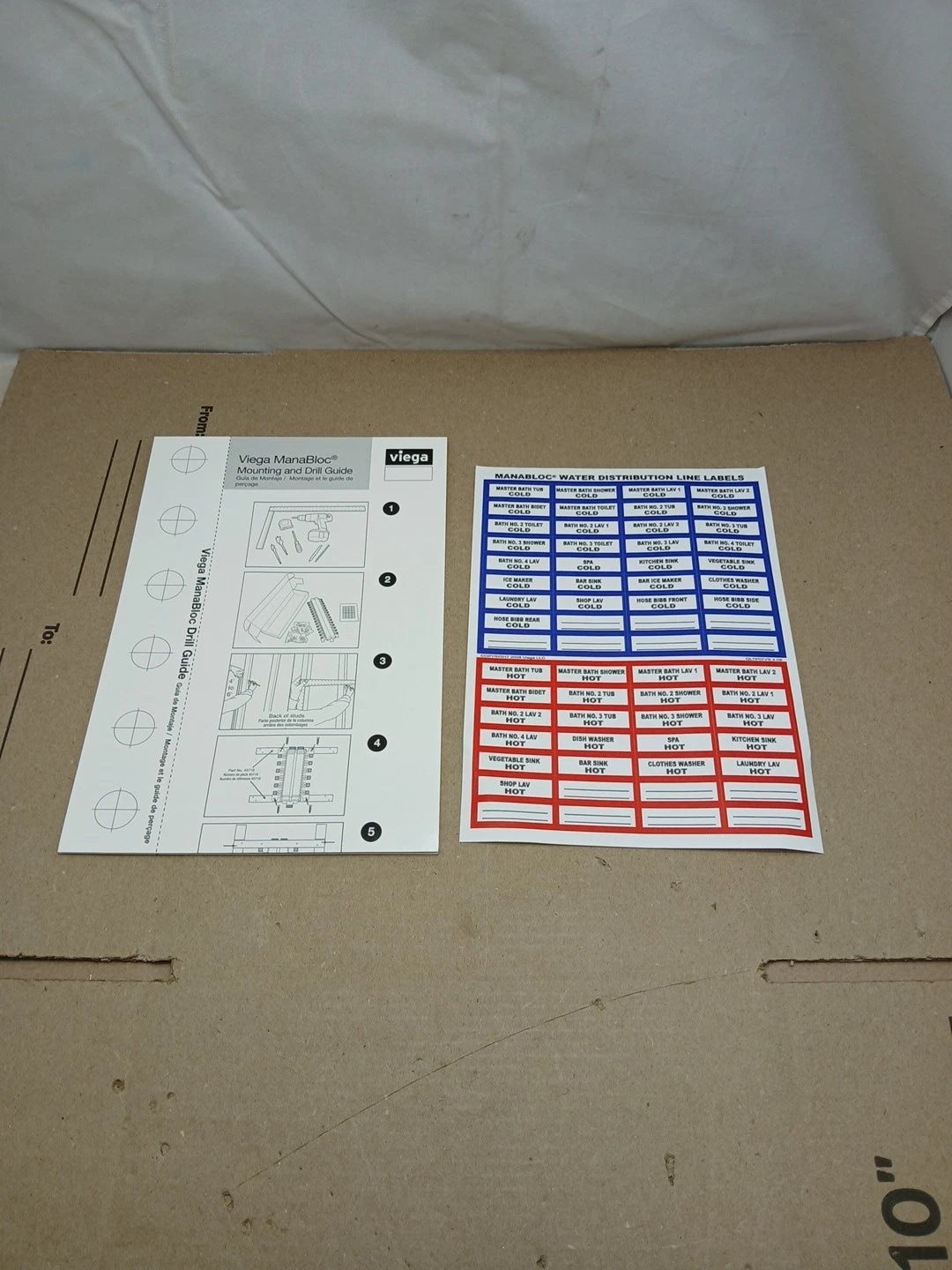 Viega 49625 Manabloc 1/2 in Press x 30 port Polysulfone Manifold 12 Hot 18 Cold