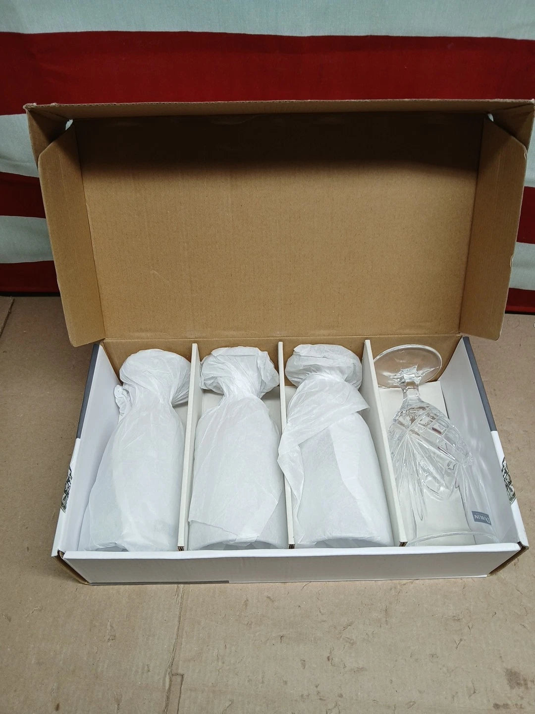 Set Of 4 Shannon Crystal Dublin 16oz Water Goblets Stemmed Beverage Glasses