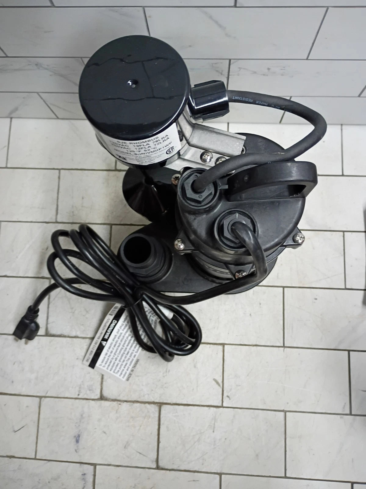 Everbilt HDPS50W 1/2 HP Submersible Aluminum Sump Pump with Vertical Switch, OB