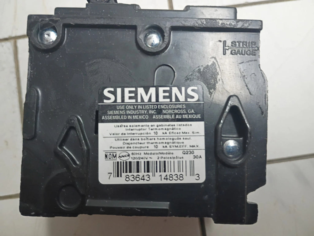 (2 pack) Siemens Q230 30 Amp Circuit Breaker | 30 A, 2 Poles, 120/240V Open Box