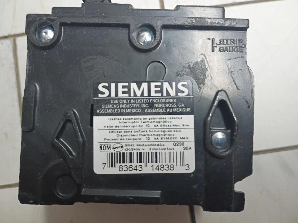 (2 pack) Siemens Q230 30 Amp Circuit Breaker | 30 A, 2 Poles, 120/240V Open Box