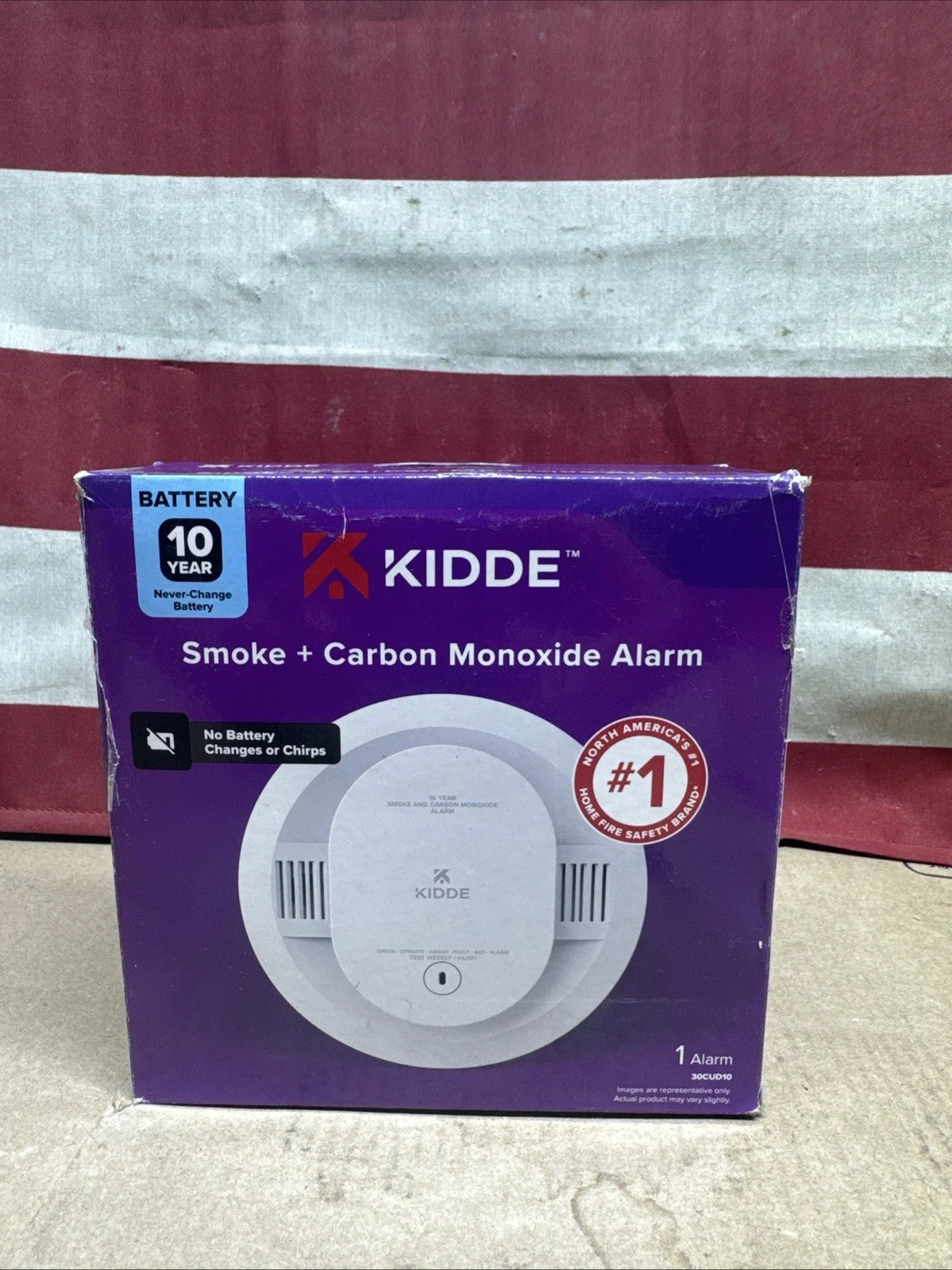 Kidde Smoke & Carbon Monoxide Detector 30CUD10, 10-Yr Battery