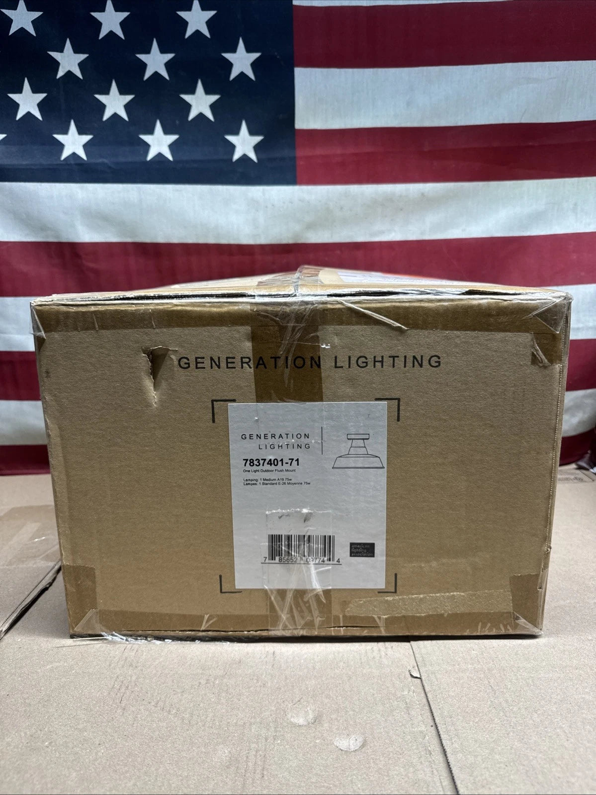 Generation Lighting One Light Outdoor Flush Mount - Antique Bronze
