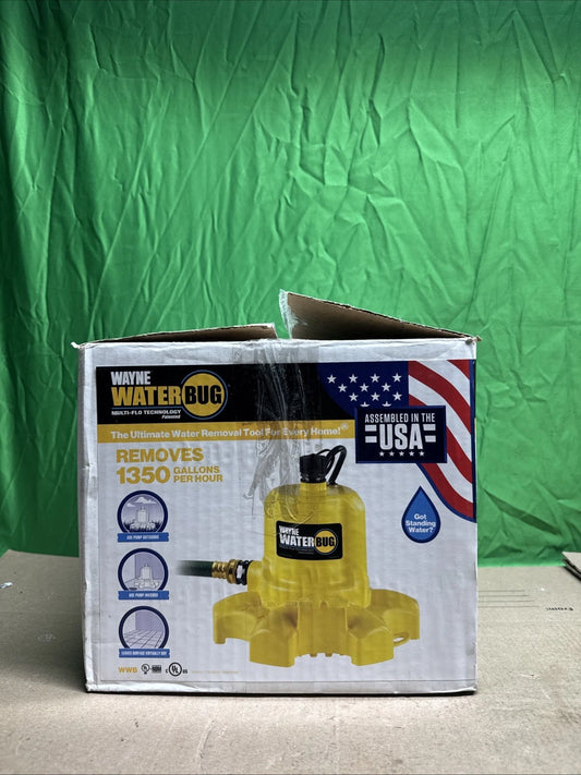Wayne WWB WaterBUG Submersible Pump 1/6 hp .16 hp 1350 gph