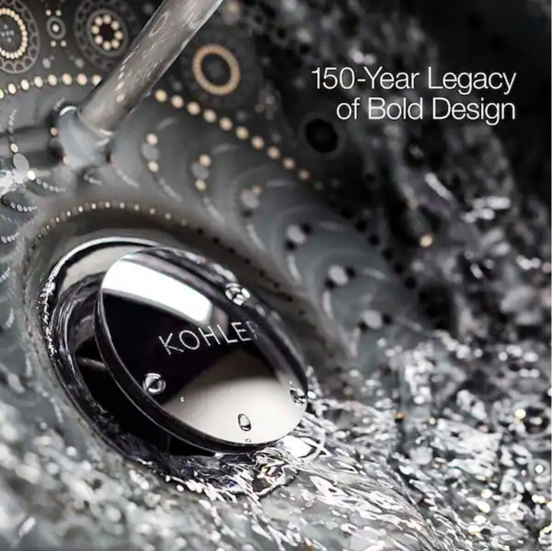 KOHLER Cursiva 3-Spray 6.75 in Wall Mount Fixed Showerhead Polished Chrome NOB