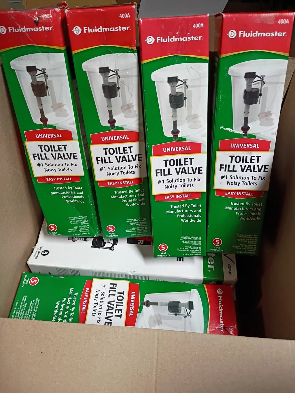 12PK Fluidmaster 400A Anti-Siphon Toilet Tank Fill Valve Open Box