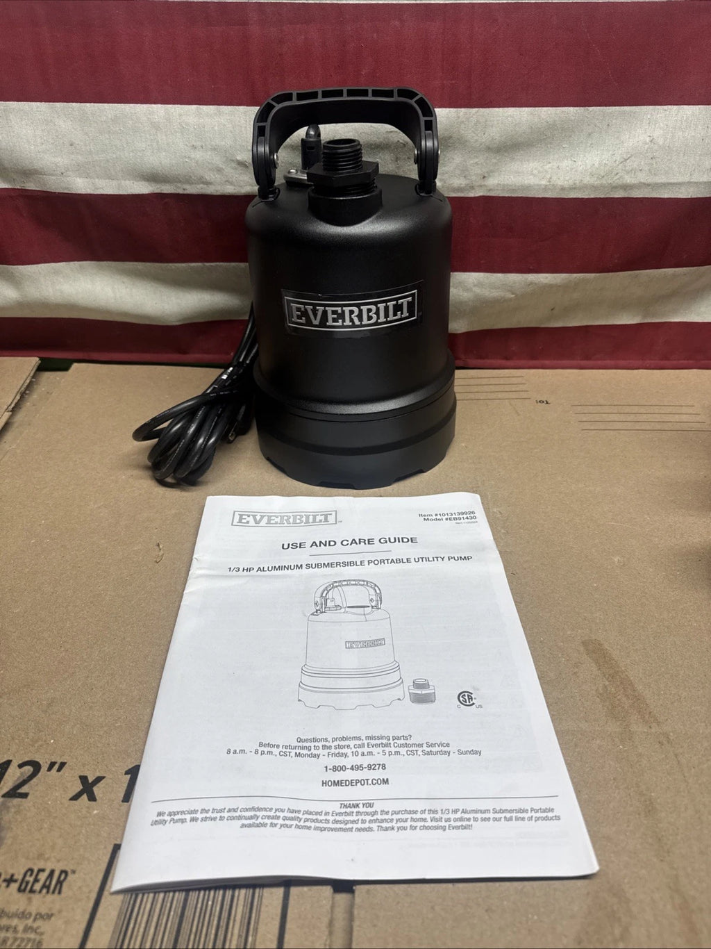Everbilt 1/3 HP Submersible Aluminum Utility Pump