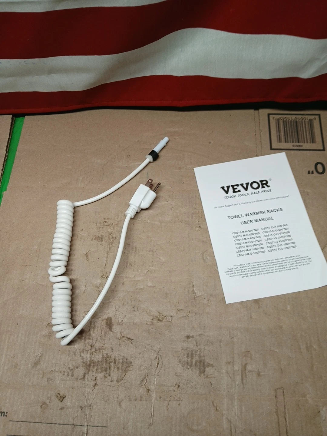 VEVOR 4 Bars Towel Warmer Rack, Wall Mounted Heated Towel Rack for Bathroom