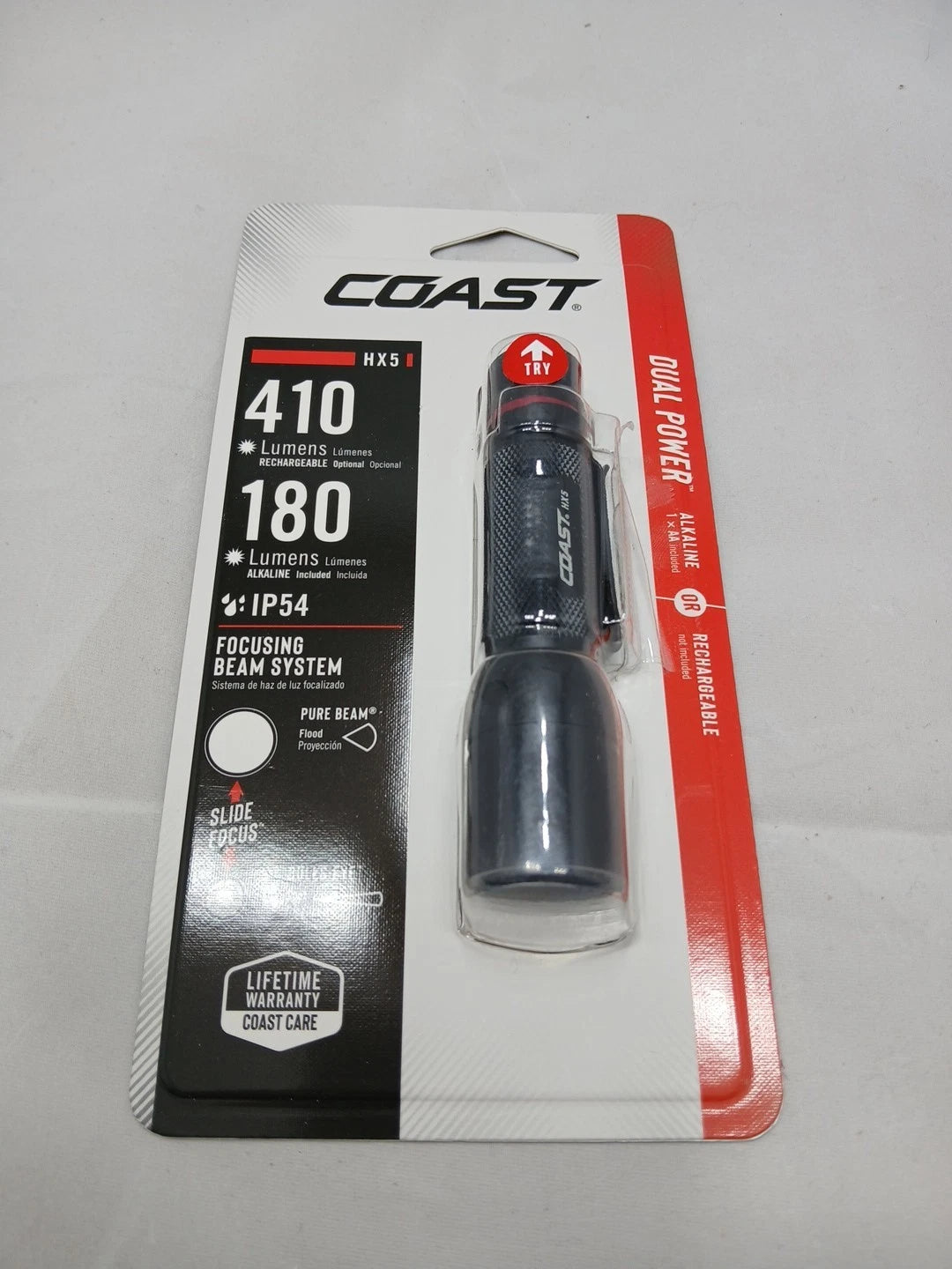 Coast HX5 Pure Beam Focusing LED Flashlight