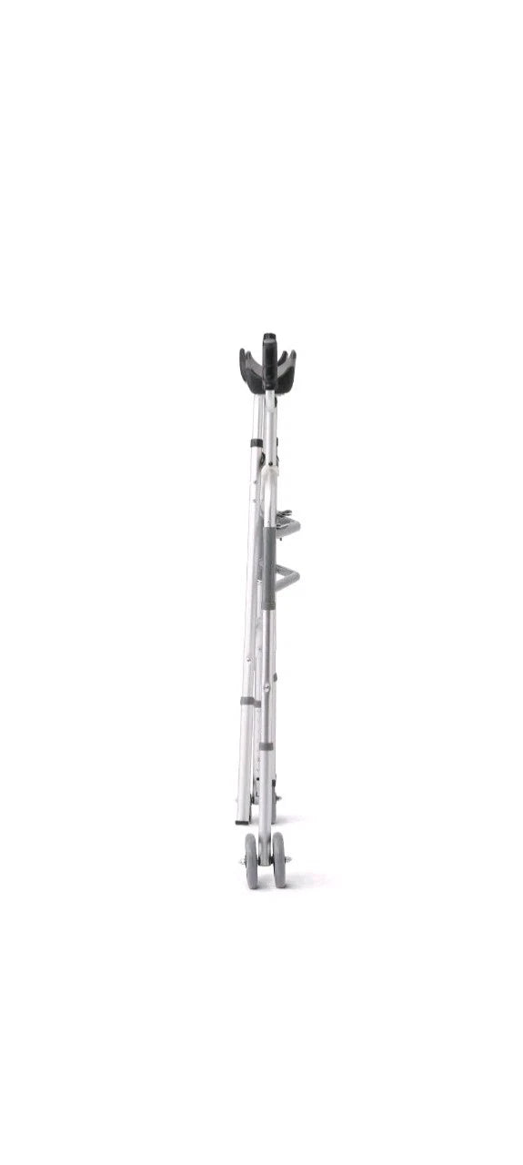 NEW Medline Upright Forearm Armrest Stability Walker 5” Dual Wheels Height. OB