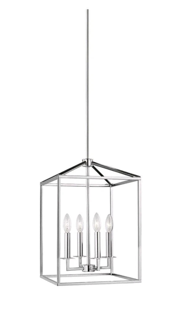 Generation Lighting 4-Light Perryton Pendant Light Fixture Chrome 5215004-05 OB