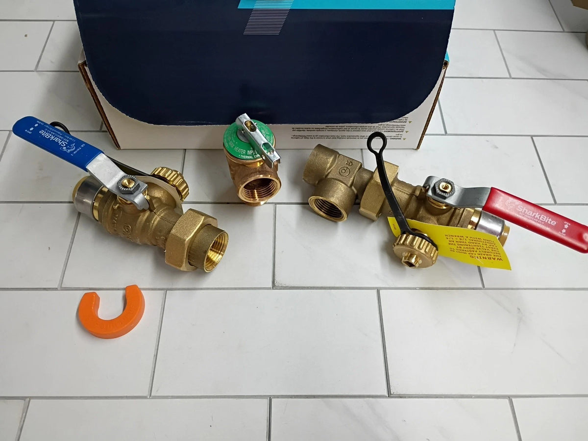 SharkBite 25374 Tankless Water Heater Valves Installation Kit 3/4" 25374 New OB