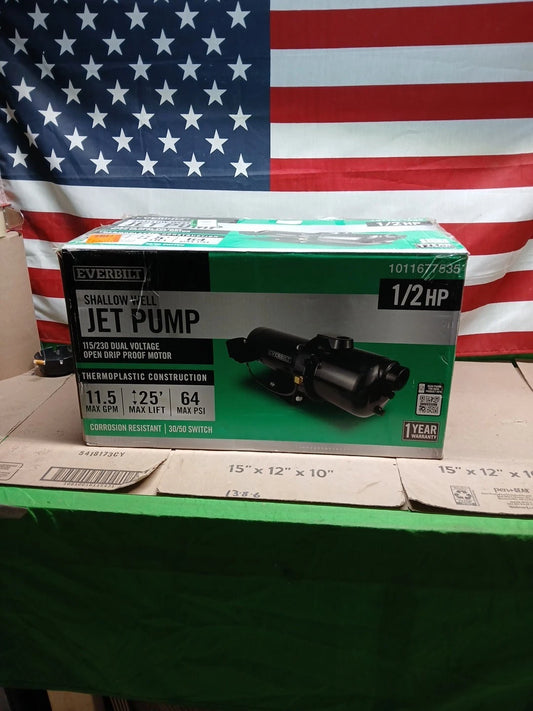 Everbilt Shallow Well Jet Pump Plastic 1/2HP HDSWJ5P