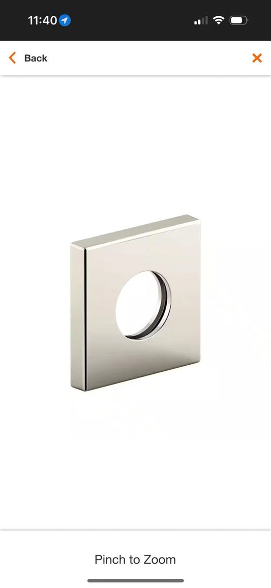 KOHLER 1-Handle Wall-Mount Shower Arm Trim Kit Square in Vibrant Polished Nickel