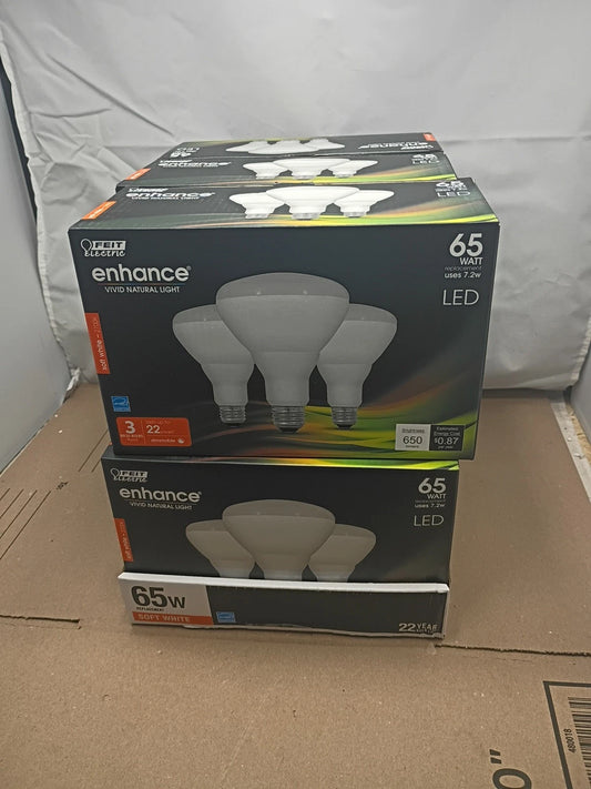 18 Pack 65-Watt Enhance Vivid Natural Light LED Light Bulb, Open Box