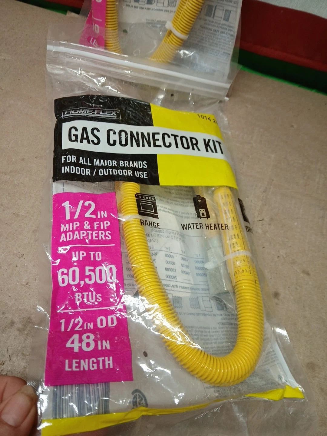 Set Of 2 Everbilt 1/2 in. FIP x 1/2 in. MIP x 48 in. Gas Connector (1/2" )