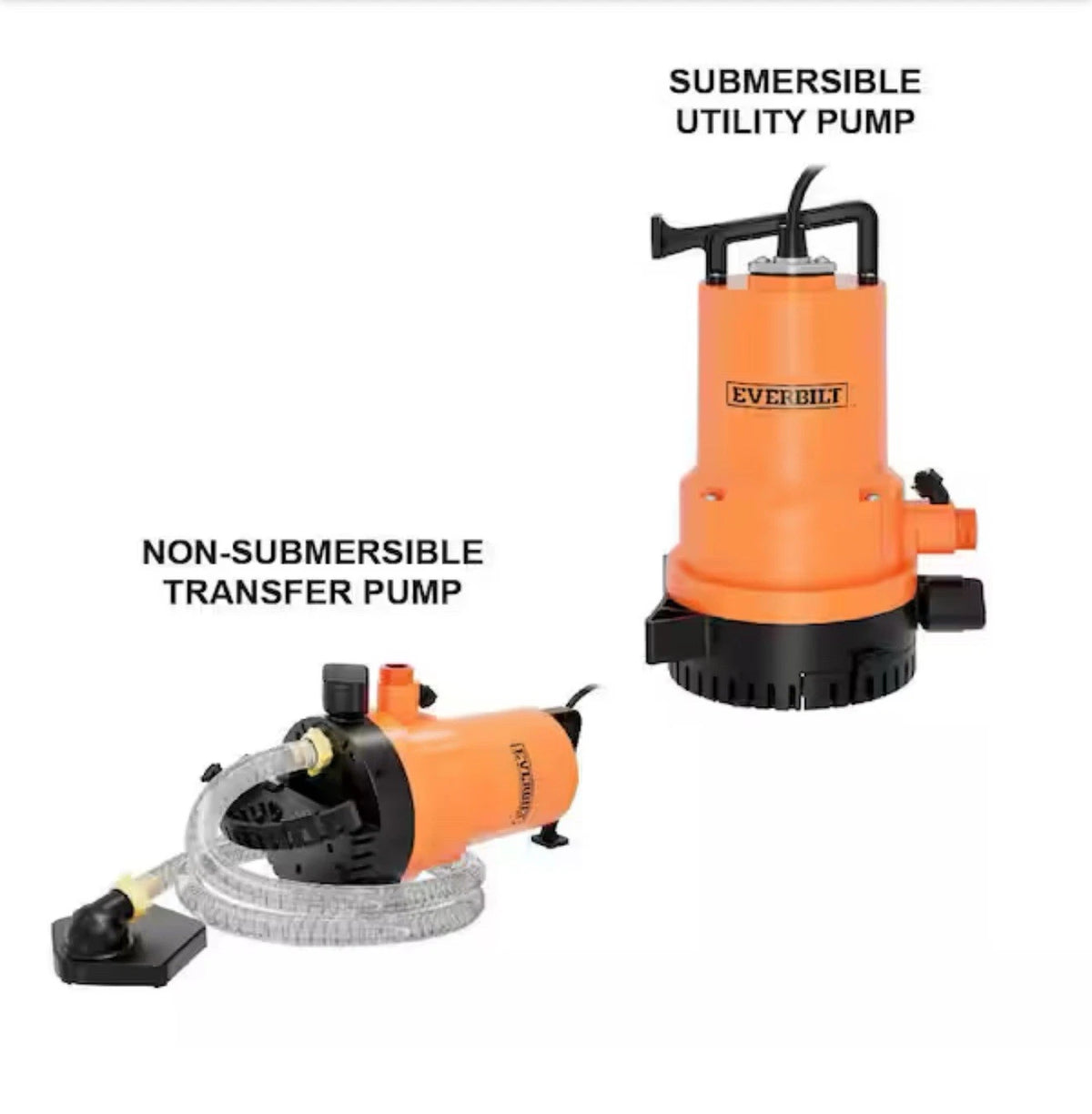 Everbilt UTA02510 1/4 HP 2-in -1 Utility Pump 26 gallon per minute OPEN BOX