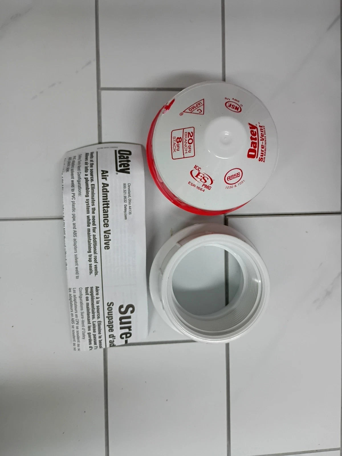 8pk Oatey 39230 Sure-Vent Air Admittance Valve PVC 1-1/2 39230 New Open Box