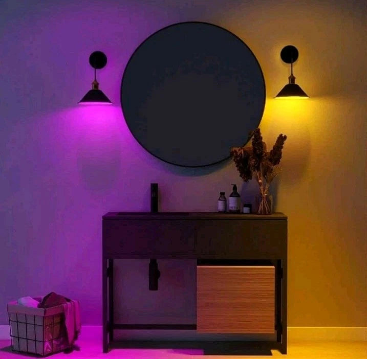 Uixe 8.8" Vintage Black Wireless Wall Lamp w/ Battery Operated Sconce Open Box