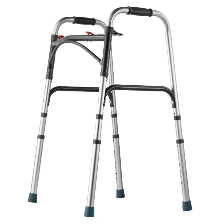 VEVOR Folding Walker Aluminum Mobility Walker Aid with Adjustable Height OB