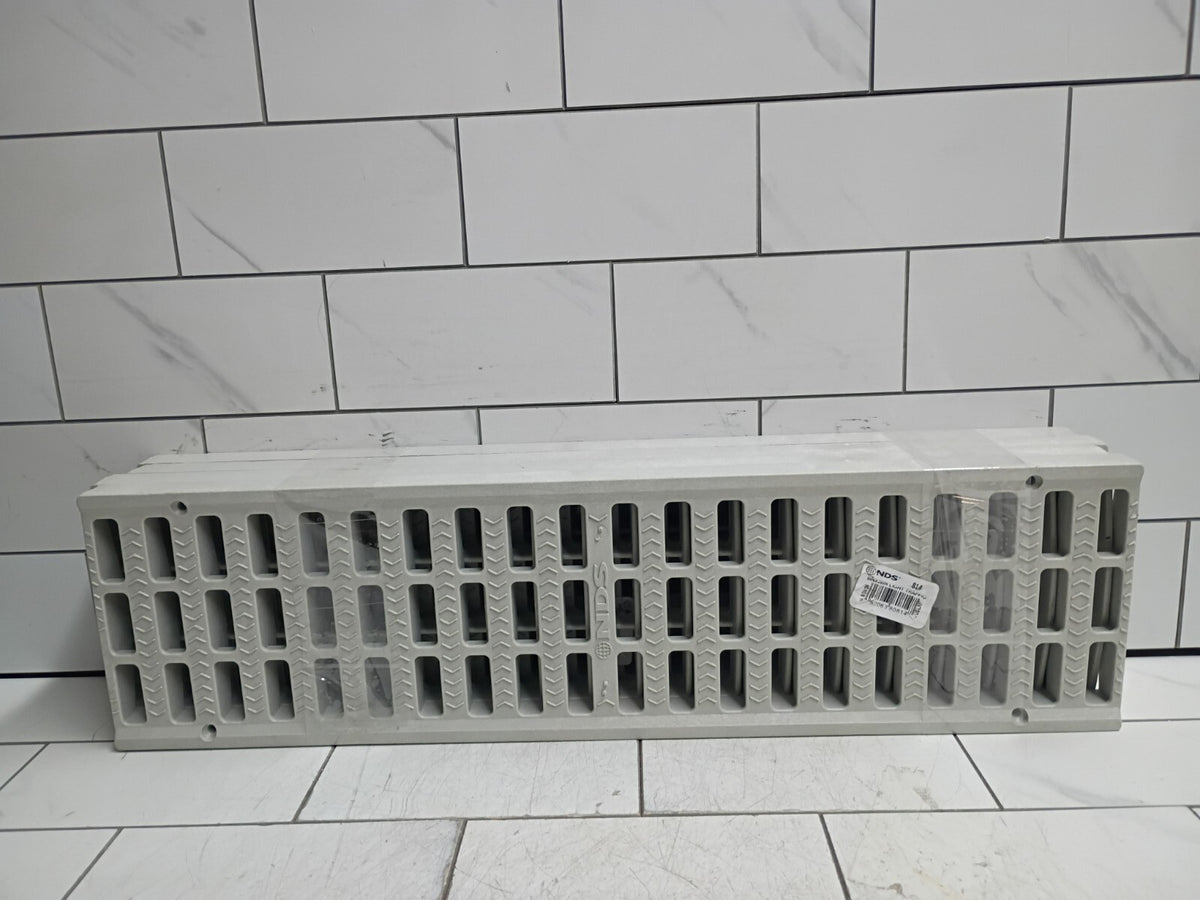 (4 PACK) NDS  5" x 20" Light Traffic Channel Grates (Light Gray)