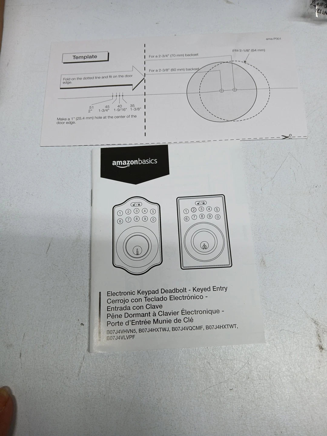 Amazon Basics Electronic Keypad Deadbolt Door Lock with Touch-Control Keyless