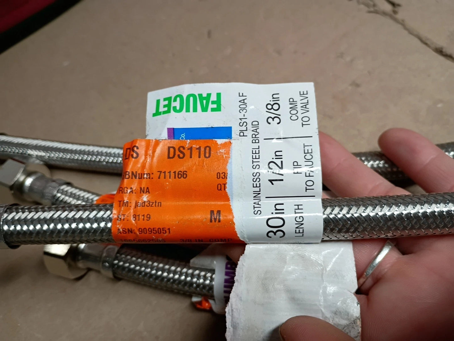 Lot Of 6 Plumbshop 3/8 in. Compression x 1/2 in. FIP x 30 in.