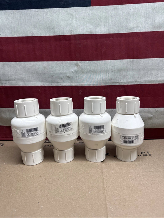 Lot Of 4 Check Valve PVC 1-1/4" 123122