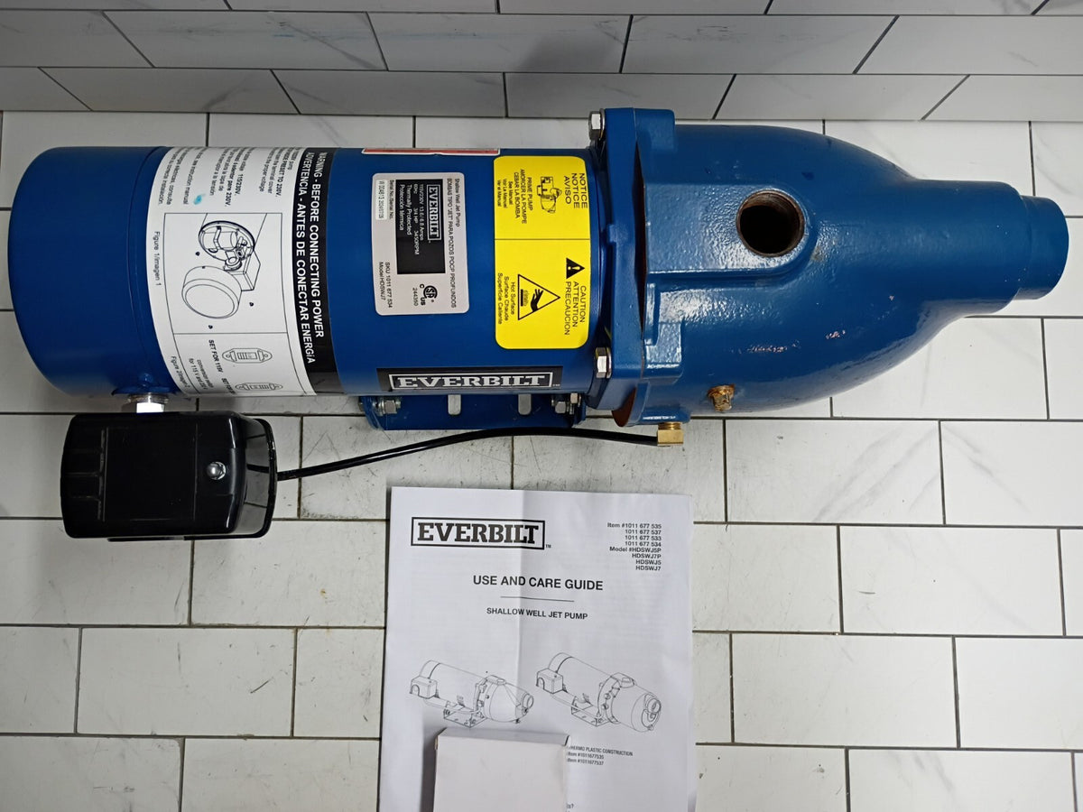 Everbilt HDSWJ7 3/4 HP Cast Iron Shallow Well Jet Pump *For Parts *