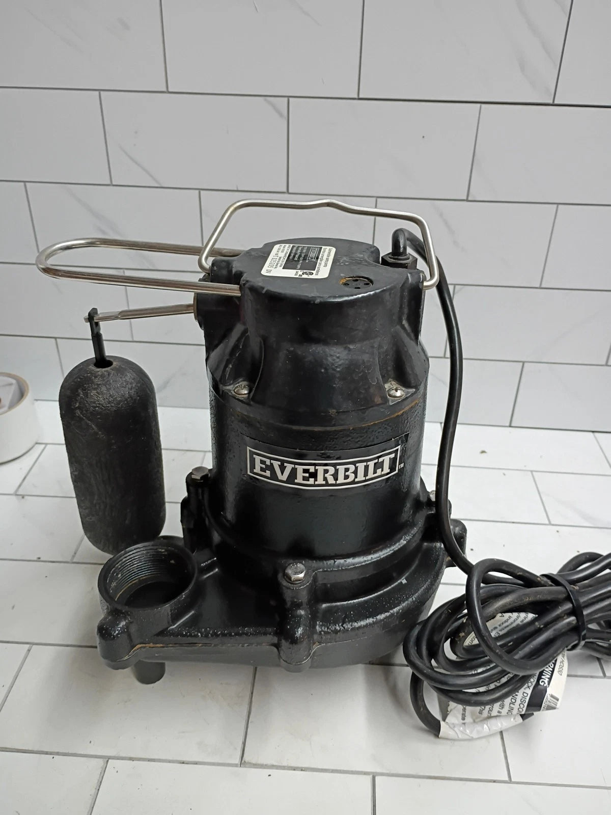 Everbilt HDS50 1/2 HP Cast Iron Sump Pump USED Read Description