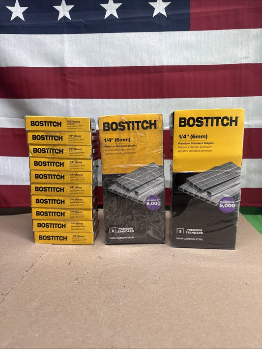 3pc Bostitch Office 50,000 Standard Staples, 1/4" Length,Full Strip Staples