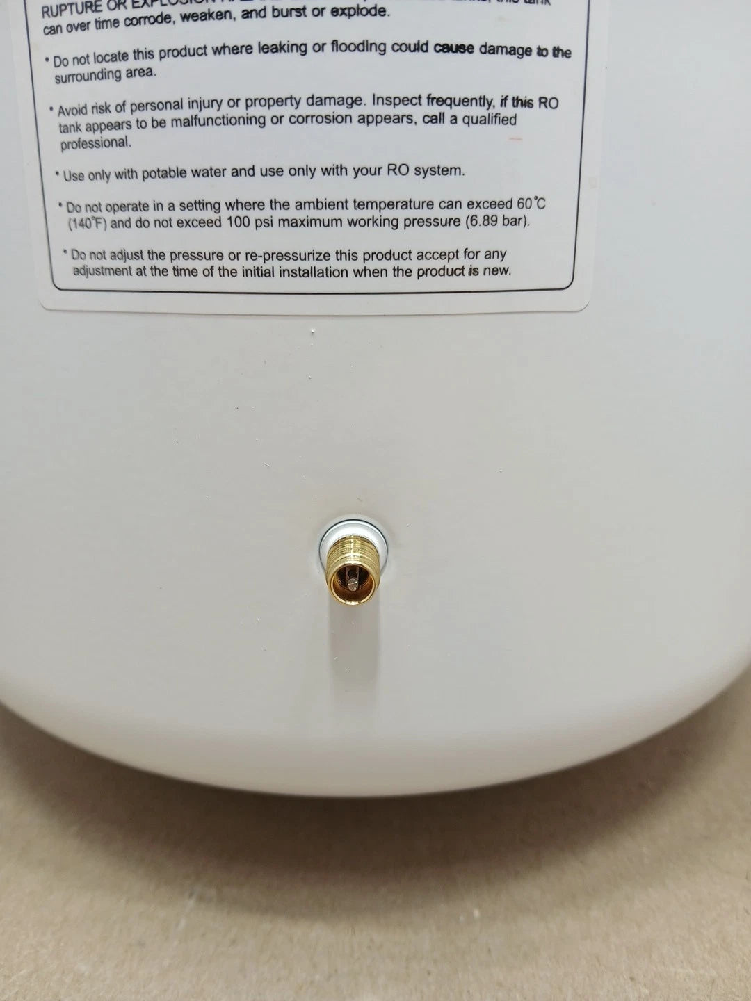 Ecopurehome TP-12 Storage Tank (3 Gallon) for Reverse Osmosis Systems