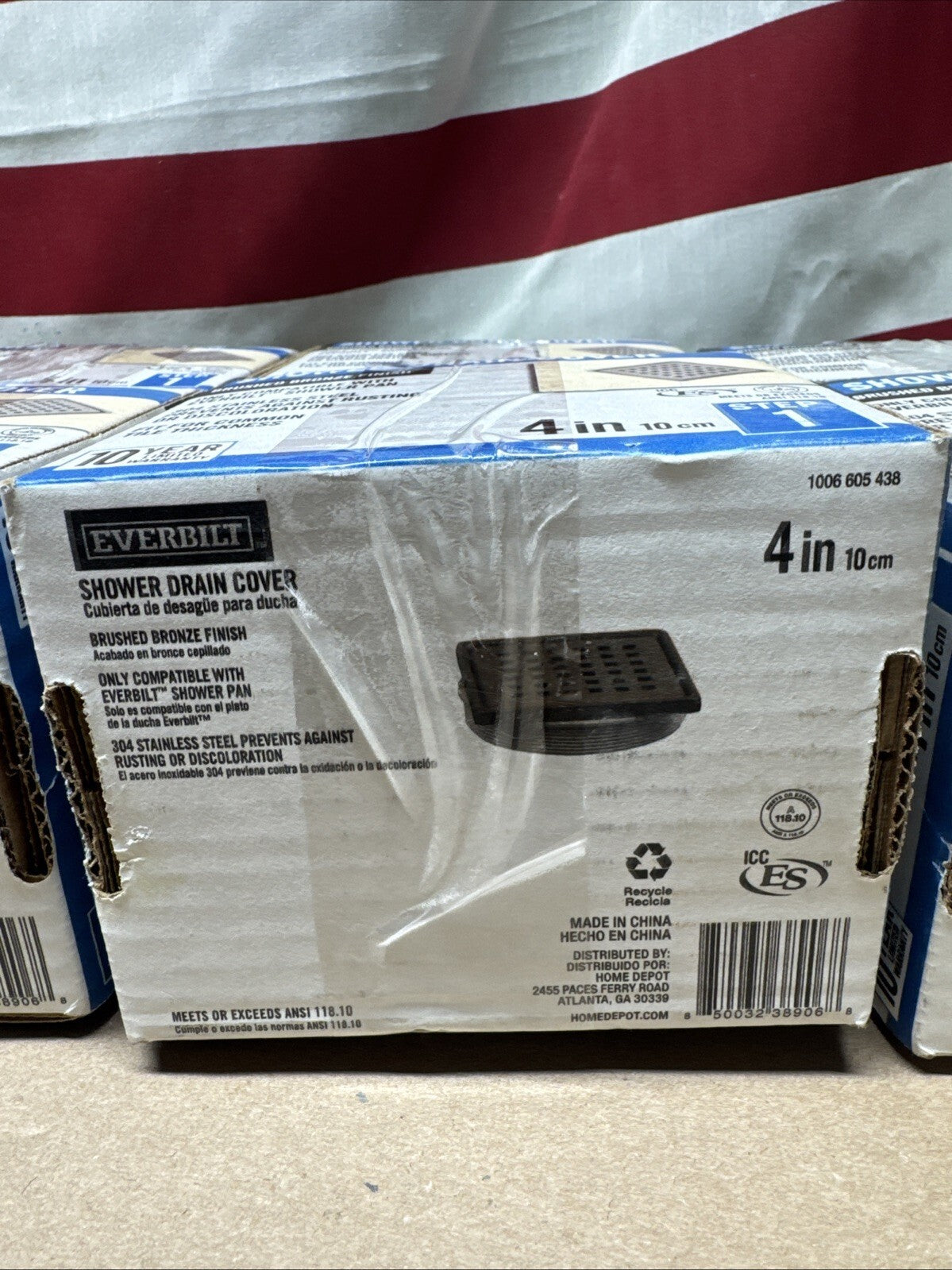 6 Pack Everbilt Watershield Shower System 4 in. Bronze Square Grid Drain Grate