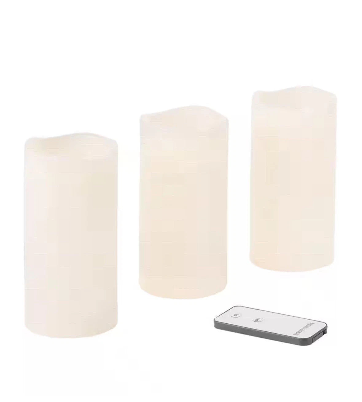 Lot Of 4 Hampton Bay Set of 3-Resin Outdoor Candles