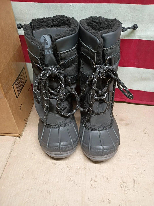 BILLY Ice Boys Black Waterproof Insulated Snow Boot Size 11M, New In Open Box,