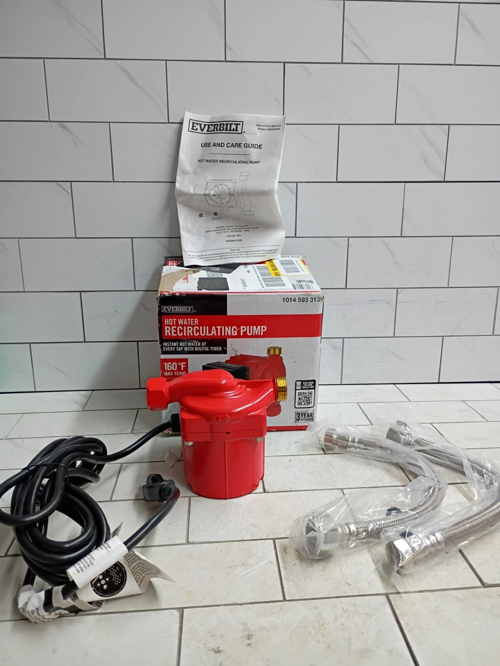 Everbilt Hot Water Recirculation Pump ~ Fully Programmable HDRCIRP Open Box READ