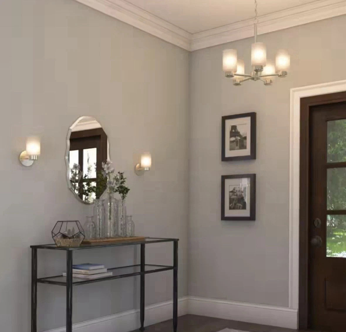 Westinghouse Sylvestre 1-Light Wall Sconce Brushed Nickel
