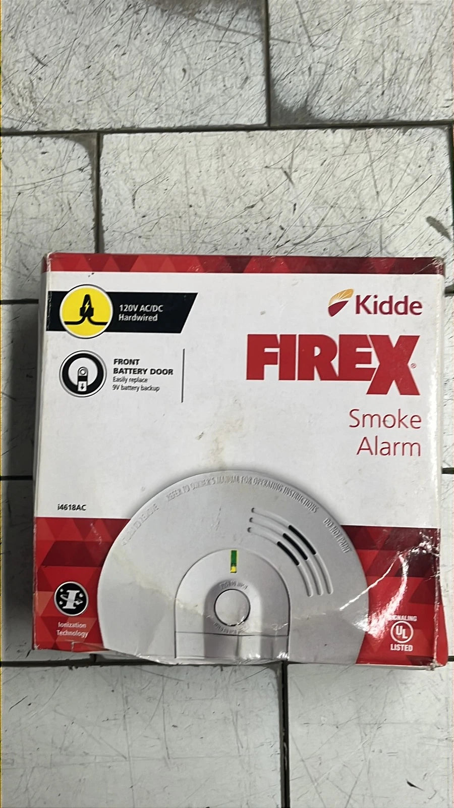 Kidde i4618AC Smoke Alarm 120V Hardwired 9V Battery Backup open box