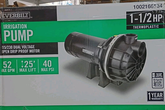 Everbilt Lawn Irrigation Pump Plastic 1-1/2HP HDLS15P Parts Only