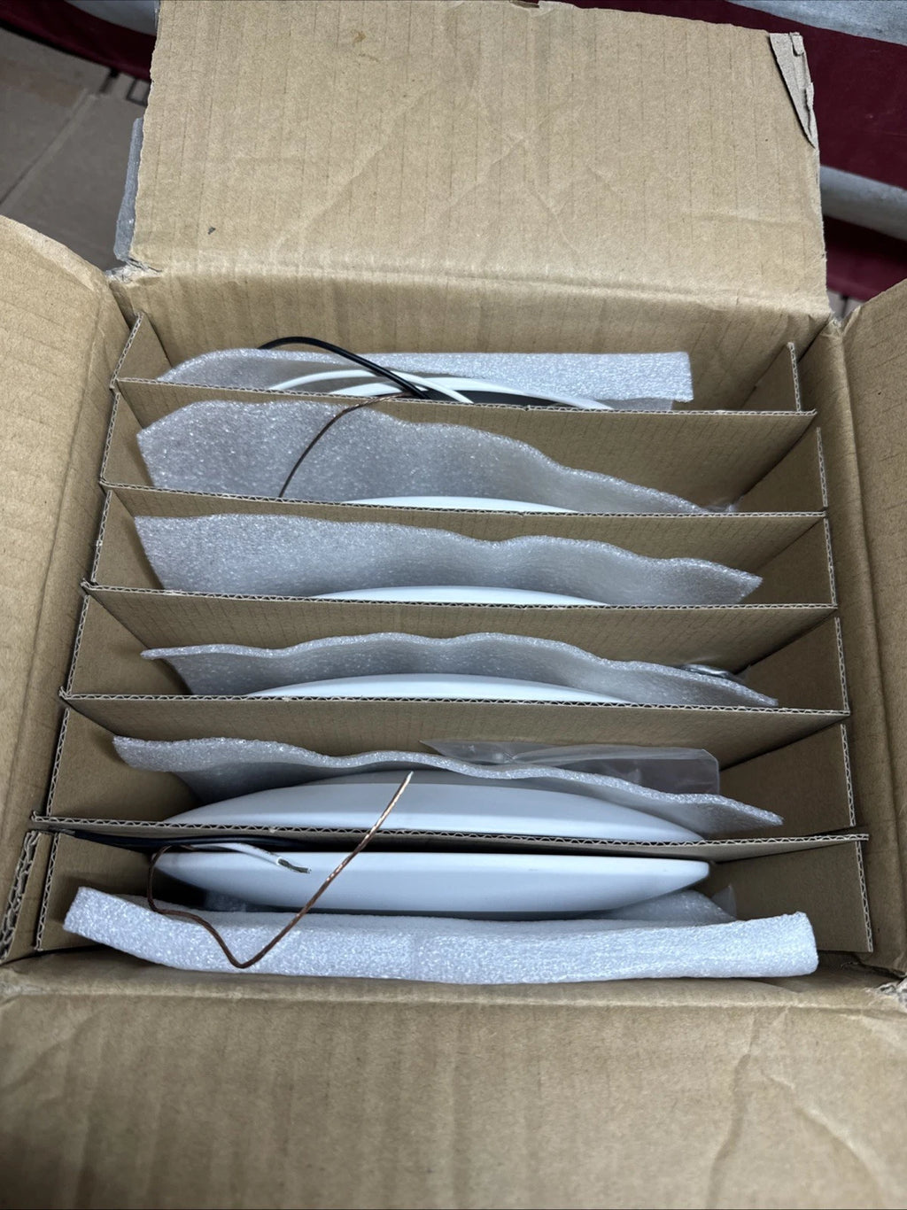 6-pack of Halo HLC 6 in. 3000K White Integrated LED Recessed Light Trims;