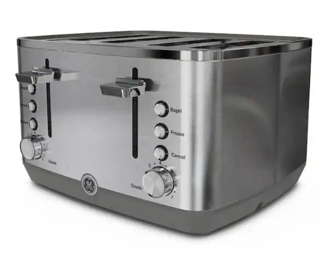 GE 4-Slice Toaster, Stainless Steel Toaster with Wide Slots New No Original Box