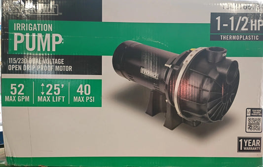 Everbilt Lawn Irrigation Pump Plastic 1.5HP HDLS15P PARTS ONLY