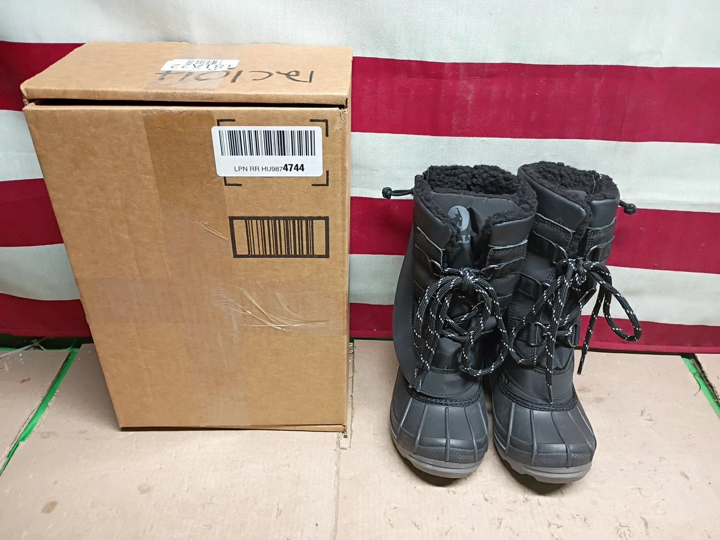 BILLY Ice Boys Black Waterproof Insulated Snow Boot Size 11M, New In Open Box,