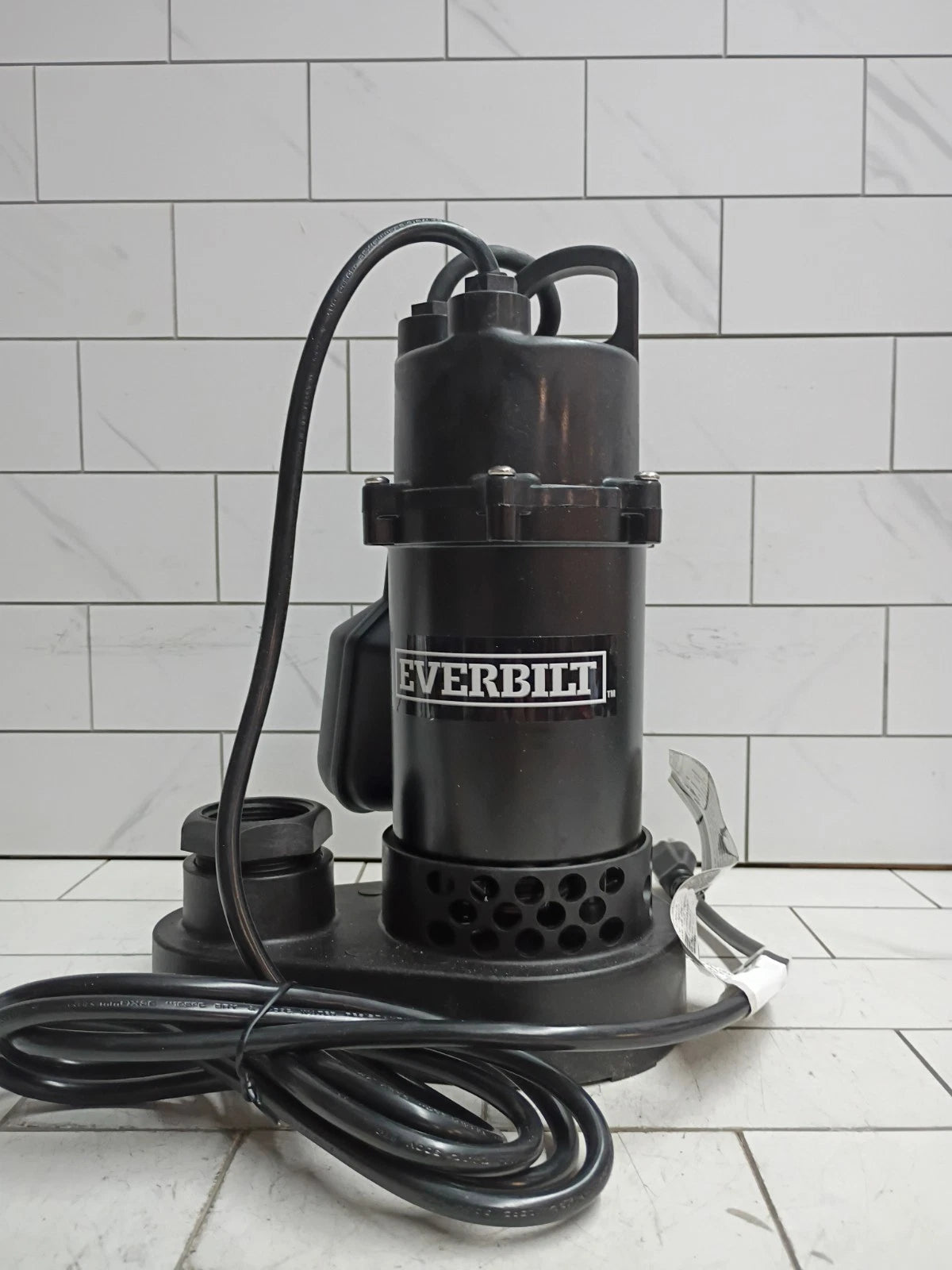 Everbilt HDSP50W 1/2 HP Submersible Aluminum Sump Pump with Tethered Switch, OB