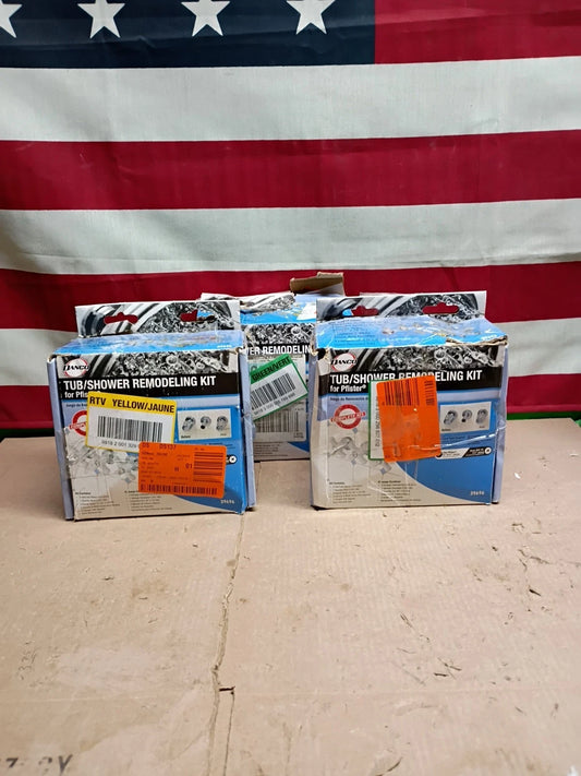 3 PK Danco 39696 Tub/Shower Remodel Kit for Pfister - Porcelain Cross Arm