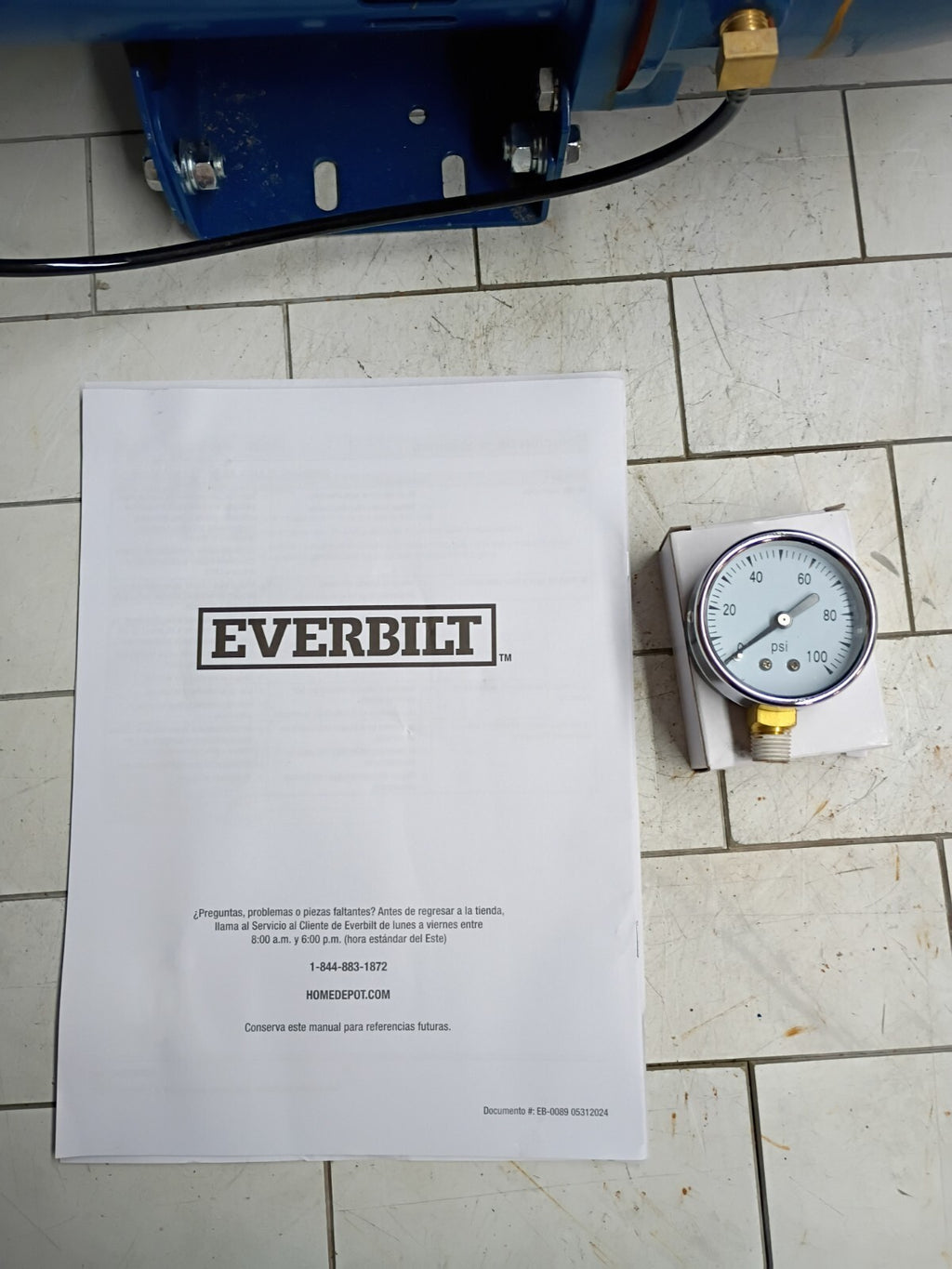 Everbilt 3/4 HP Cast Iron Shallow Well Jet Pump HDSWJ7 as is, For Parts.