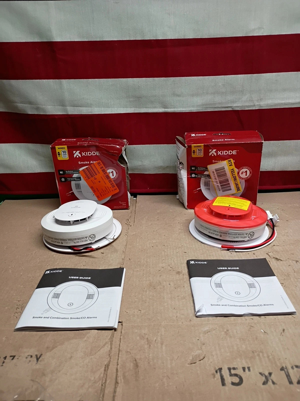 Lot Of 2 Kidde 20SA10 Smoke Alarm Hardwired Interconnected Detector OB